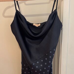 Camila Coelho Navy Polka Dot Maxi Dress